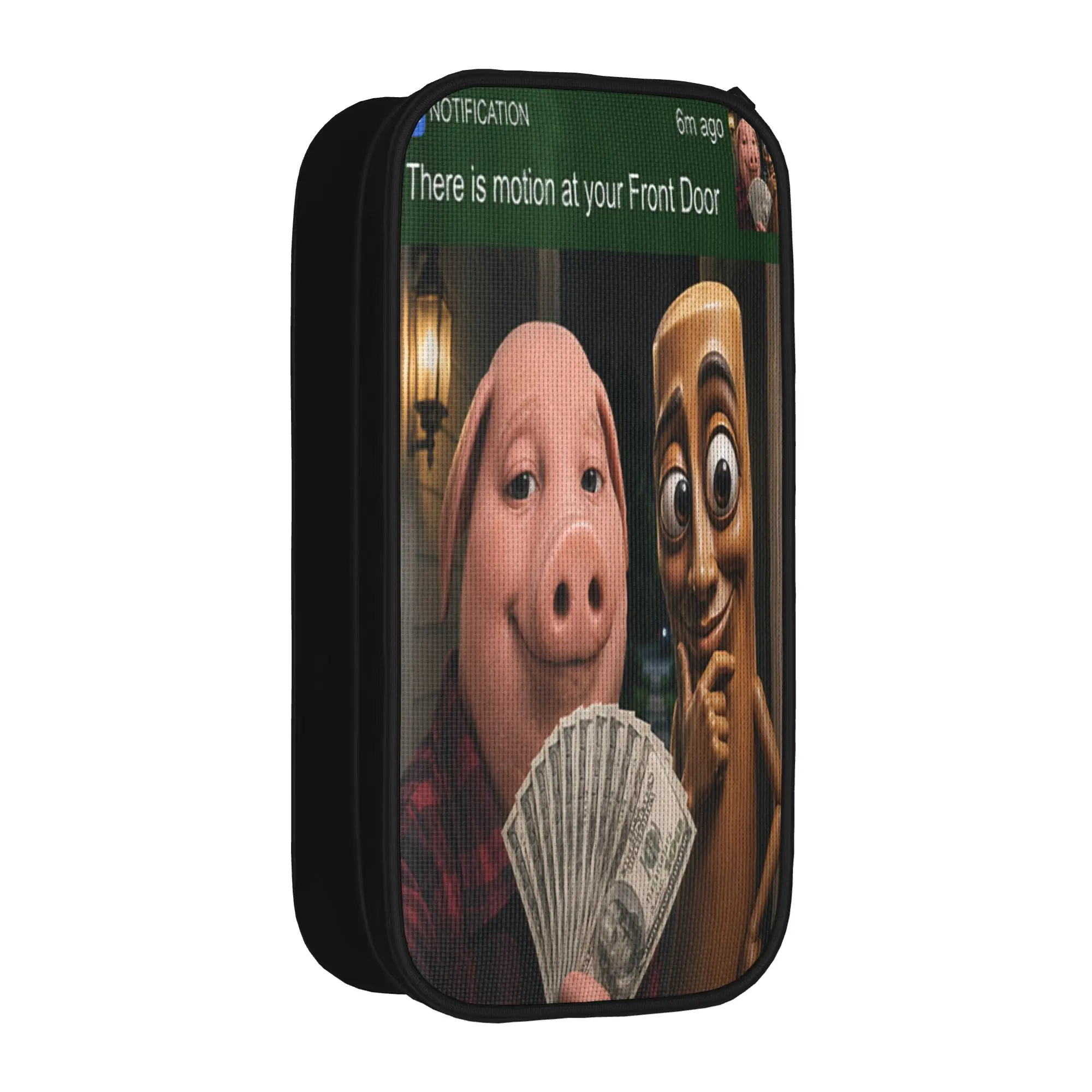 Tung Tung Tung Sahur John Pork Motion at Your Front Door Pencil Case Pencil Bag Boy Girl Canvas Back To School Pencil Cases
