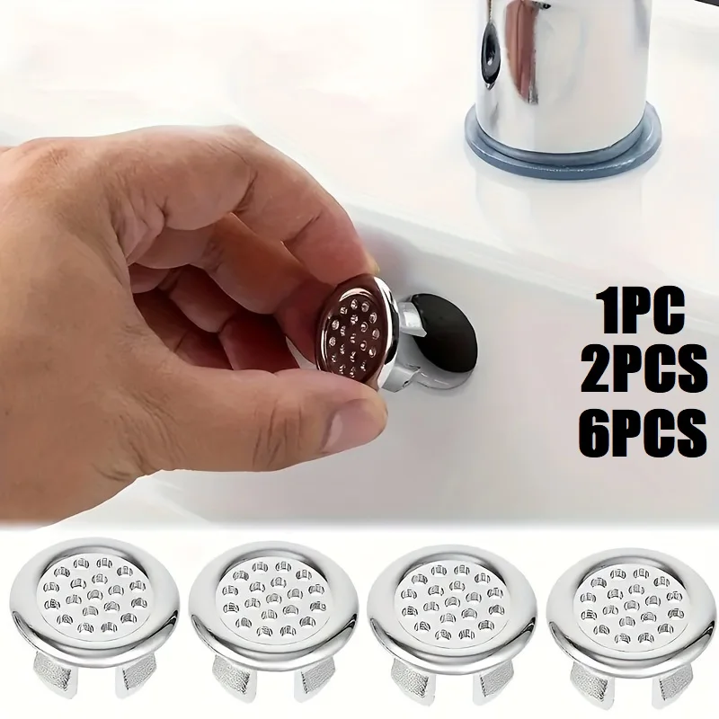 1/2/6PCS Bathroom Sink Overflow Ring Decorative Column Basin Accessory Faucet Outlet Ring Face Basin Partitions Water Ring
