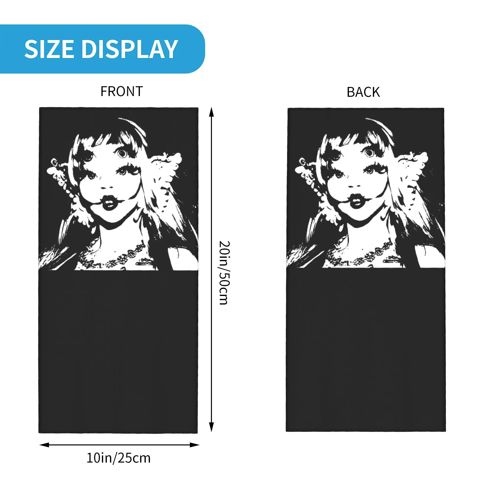 Custom Portals Tour Melanie Martinez Bandana Neck Gaiter Windproof Face Scarf Cover Men Women  Headwear Tube Balaclava