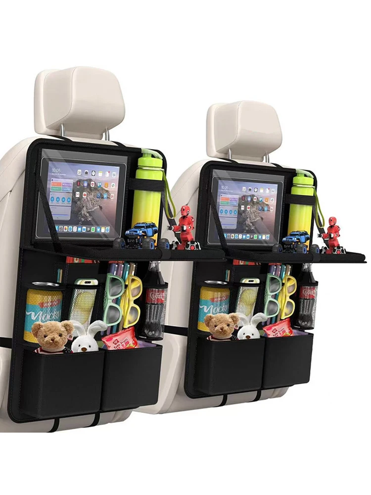 

Durable Waterproof Oxford Fabric Car Backseat Organizer with Touchable Tablet Holder Functional Storage Car Storage ipad pocket