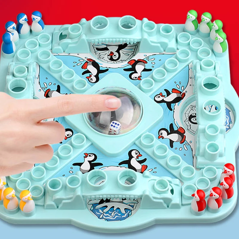 Children\'s Party Games Toy Penguin Jump Board Game 4 Players Interest Challenges Checker Family Parent-child Interaction for kid