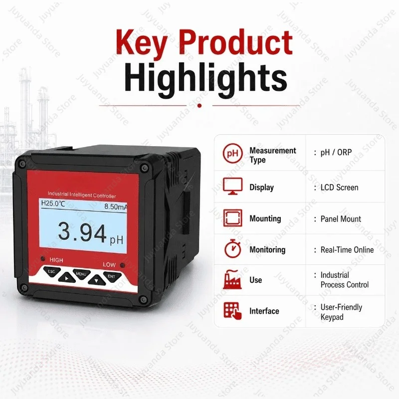 Compact Size Industrial PH ORP Panel Meter for Pool Water Chemical Dosing Control System Bulk Supply with CE Standard