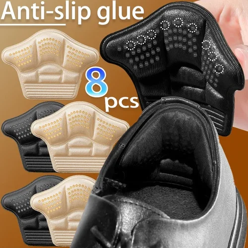 Almohadilla de espuma cortable 5D para el talón, tacones altos, plantilla gruesa antideslizante, almohadillas para zapatos para aliviar el dolor, parche cómodo para el talón, cojín de alta elasticidad