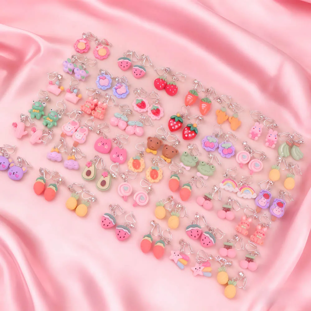 10/20 زوج/وحدة موضة لطيف مضحك سحر الحلو الفاكهة الفراولة أقراط للنساء مجوهرات يومية حفلة هدية اكسسوارات مزيج نمط #4