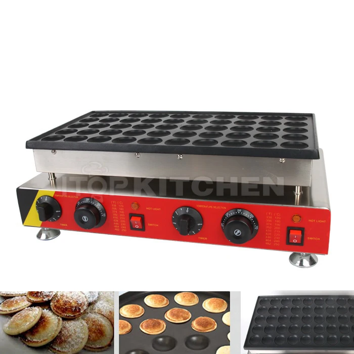 CE Approved 50 Hole Automatic Poffertjes Grill/Mini Pancake Machine For Snack Bar