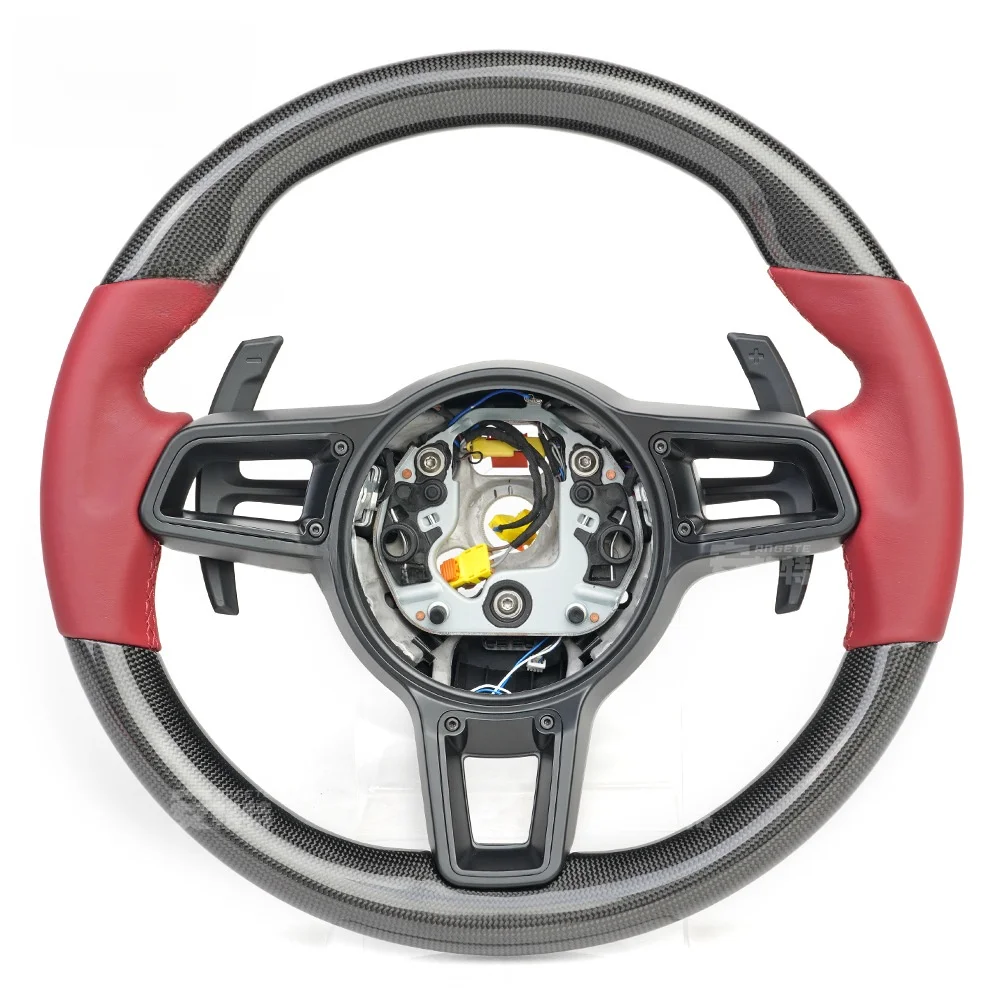

-For Carbon Fiber Steering Wheel for Macan Cayenne Cayman Panamera 718 - Sporty Modification & Upgrade Replacement^