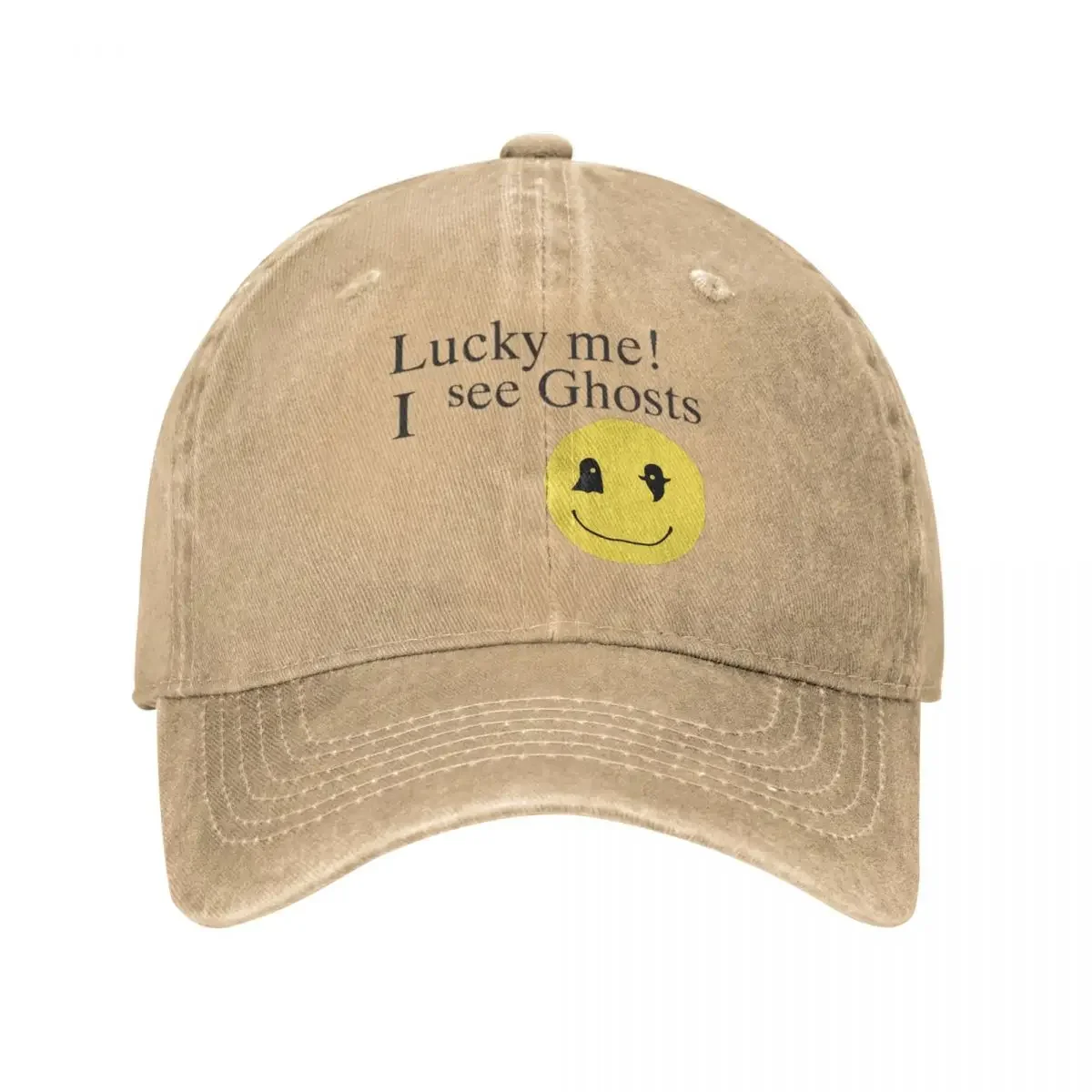 Lucky Me I See Ghosts Trucker Hat Merchandise Vintage Distressed Denim Kanye West Casquette Dad Hat For for Men Women Adjustable