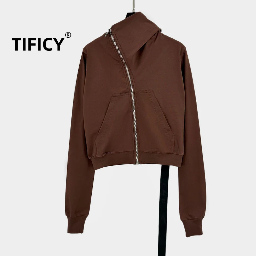 

Dark RO Style New Slim Fit Slimming Ribbon Cardigan Hoodie Sweatshirts Women's Witch Hat Short Zipper Hooded Sweatshirt Jacket