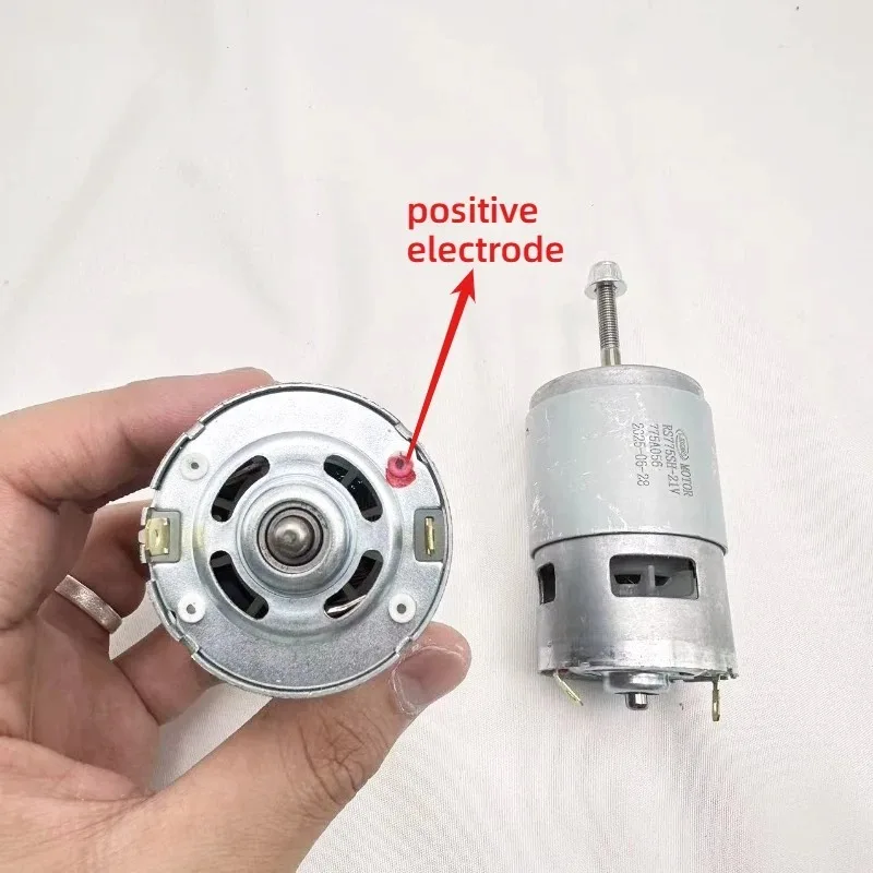 Motor de doble rodamiento Rs775 de 21V, cortacésped eléctrico, Motor de alambre de cobre, Motor eléctrico de CC de alta potencia