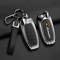 Zinc Alloy Car Key Case Bag For Lamborghini Urus Huracan Aventador Keychain Protective Cover Smart Remote Key Protection Shell