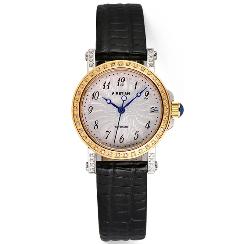 BERNY Automatic Luxury Fashion Ladies Mechanical Watch for Women  Easy Read Dial Calendar Casual Sapphire Wristwatch Waterproof