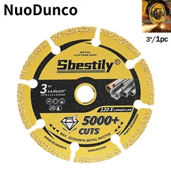 3 Inch Brazed Cutting Disc Mini Diamond Cutting Wheel Angle Grinder Saw Blade for Cutting Metal Woodworking Rebar Iron SheetINOX