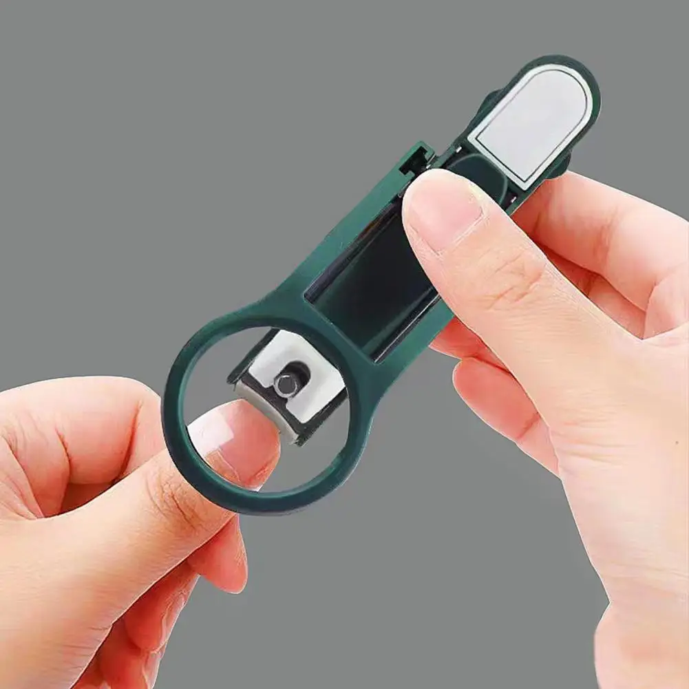 Nail Scissors with Magnifying Glass Practical Anti-splash Nail Clippers with Magnifying Glass for Elderly for Hands