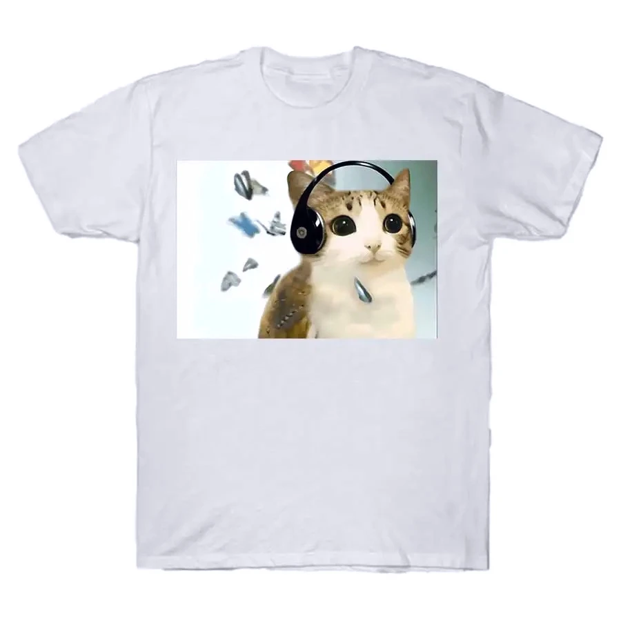 Cat Owl Cursed Internet Meowl Meme Printing T-shirt for Women Cute T Shirts Funny Shirt Grunge Streetwear Short Sleeve Tops