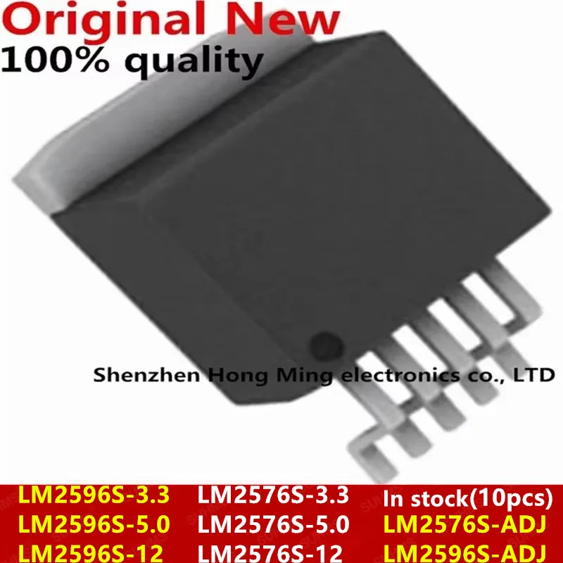 (10piece) LM2596S LM2576S LM2596S-3.3 LM2596S-5.0 LM2596S-12 LM2596S-ADJ LM2576S-3.3 LM2576S-5.0 LM2576S-12 LM2576S-ADJ TO-263