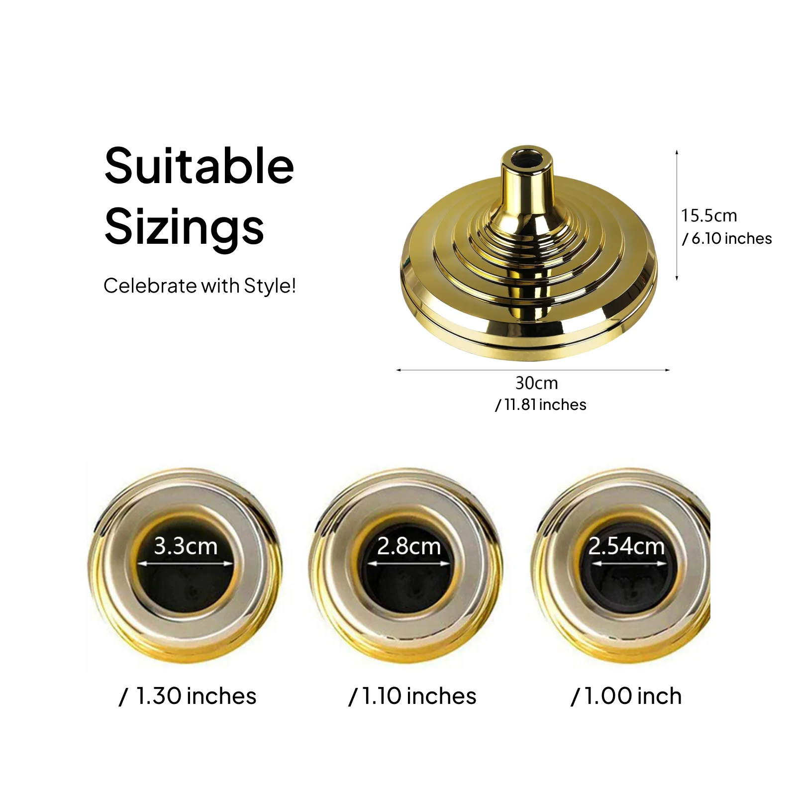 Flag Base Gold Adjustable Plastic Floor Stand Holder for Flagpole 0.9 1.1 1.3 Inch Office Classroom Meeting
