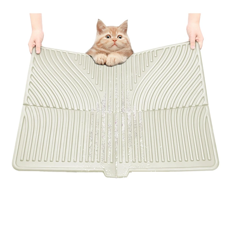 

Cat Litter Mat, Large Kitty Litter Trapping Mat Soft On Kitty Paws, Litter Box Mat Keep Floor Clean Durable Easy To Use