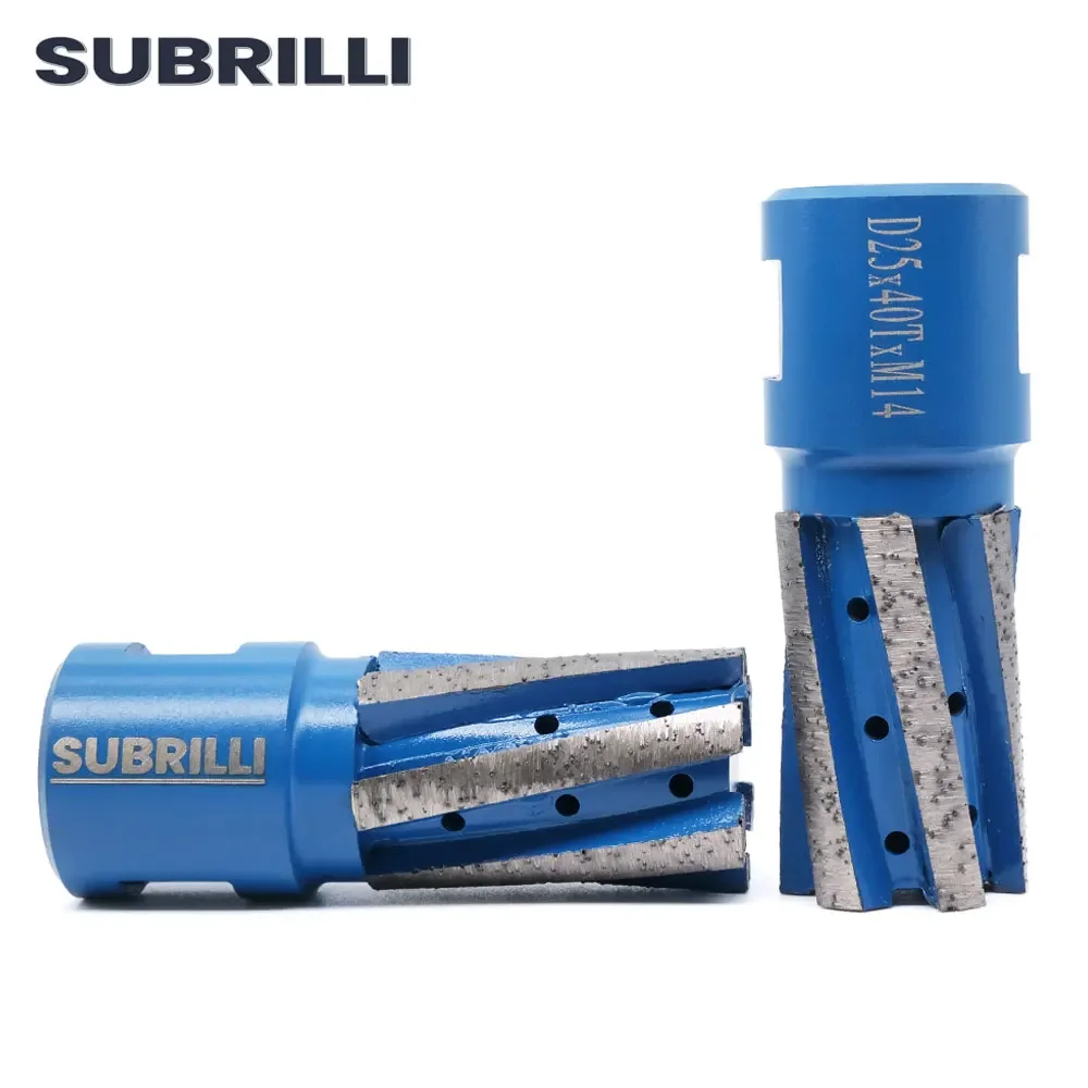 SUBRILLI Diamond Finger Bit Segment Drill Router Bit Bottom Slab Sink Hole Cutter Granite Marble Milling Tool M14 5/8"-11 Thread