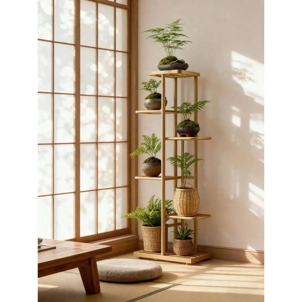 

Plant Stand, Iron Flower Stand,HeavyDuty Metal Frame, Metal Flower Stand, HighAngle MultiTier Plant Rack, Indoor Outdoor Flower
