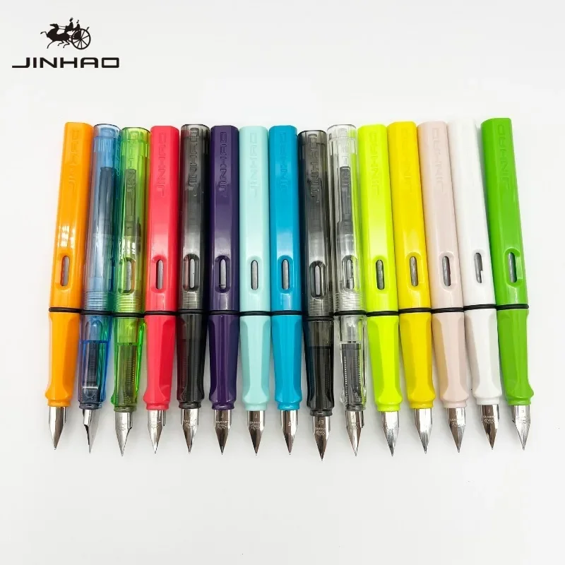 JINHAO 619 Fountain Pen High Quality Colors Student F EF Nib Ink Pen Calligraphy Pen Stationery School Office Supplies