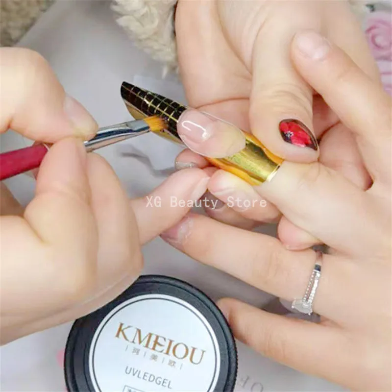 100/200/500PCS French Nail Form Tips Gel UV acrilico Estensione Curl Guide Adesivi Stampo artistico per manicure acrilica