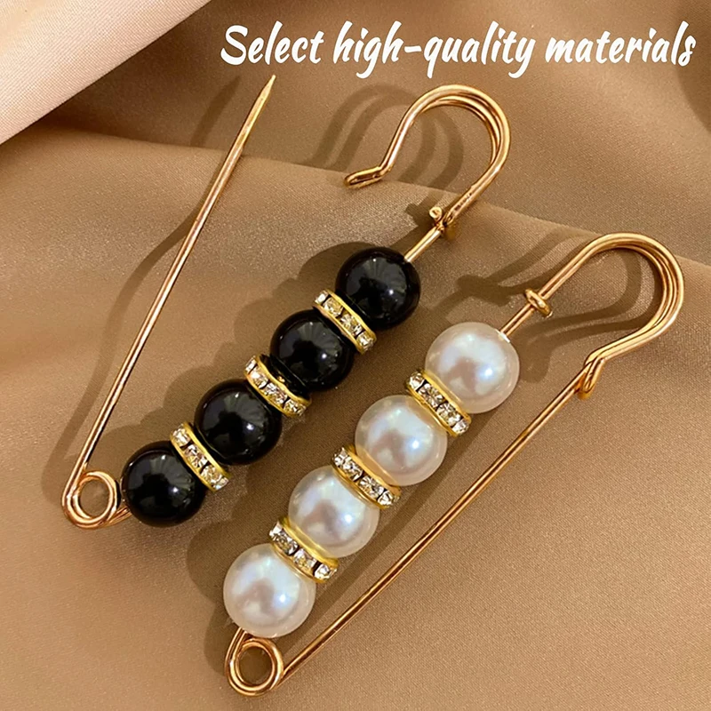 9Pcs Set Artificial Pearl Waist Pin Clip Fashion Brooch Pin Buttons for Trousers Dress Waistline Adjusting Shirts Sweater Brooch