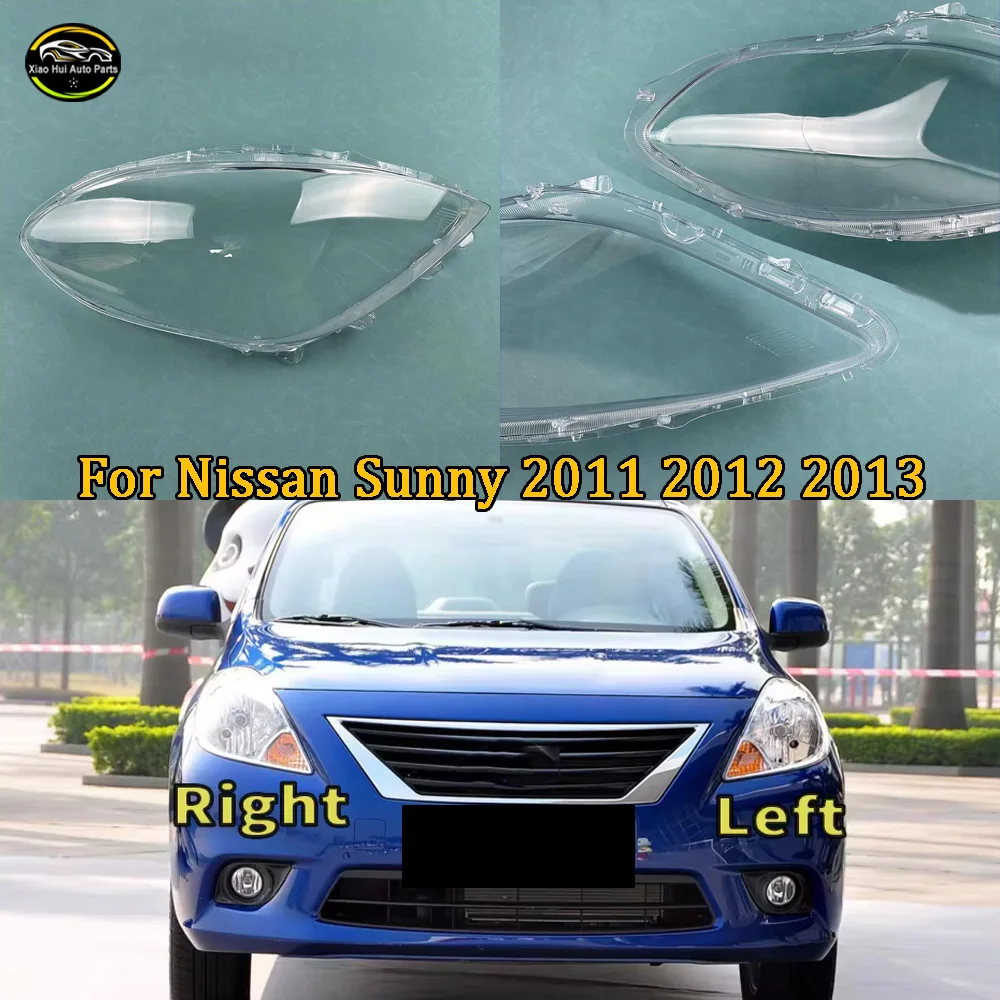 Front Headlight Cover For Nissan 2011 2012 2013 Sunny Lamp Headlamp Cover Shell Mask Lampshade Lens Glass Car Accessories