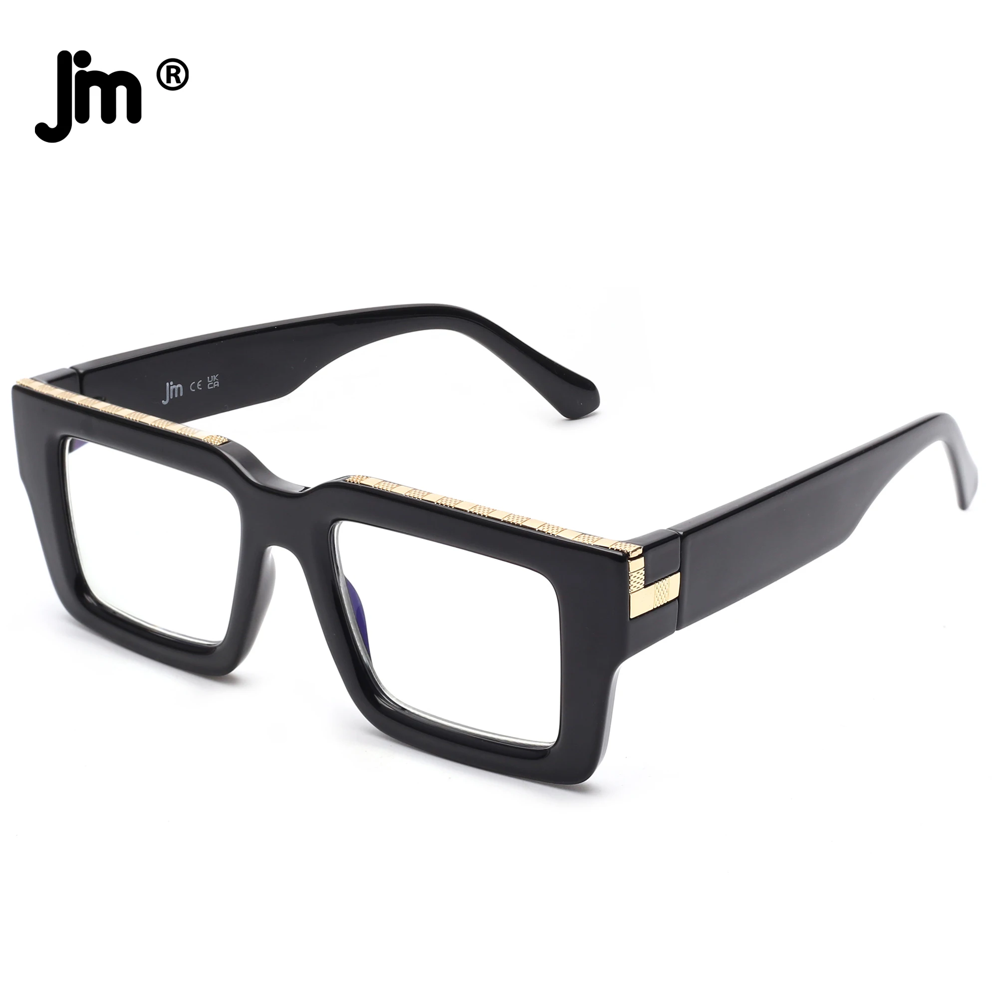 JM  Square Reading Glasses for women, Blue Light Blocking Computer Readers UV400