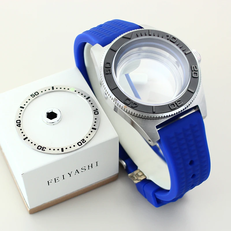 40 มม.นาฬิกายางสําหรับ Seiko NH35 NH36 NH34 NH38 4R36 การเคลื่อนไหว 28.5 มม.Sapphire Glass 62mas นาฬิกาอะไหล่ซ่อม