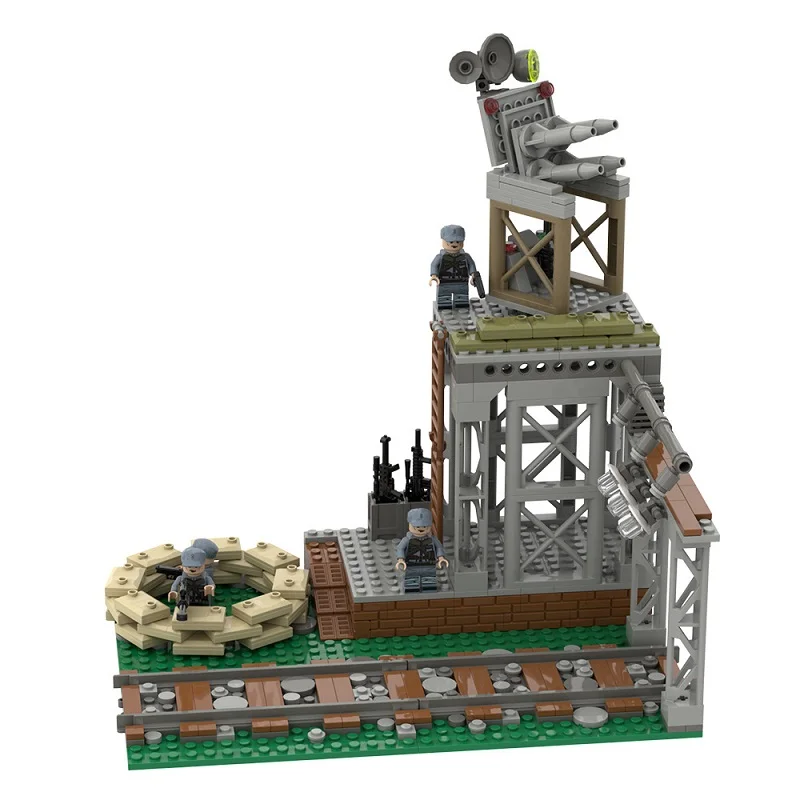 MOC Militaire Slagveld Bouwstenen Speelgoedset Wapens Accessoires Transportstation Model, Creatief Bouwspeelgoed Speelgoed Geschenken