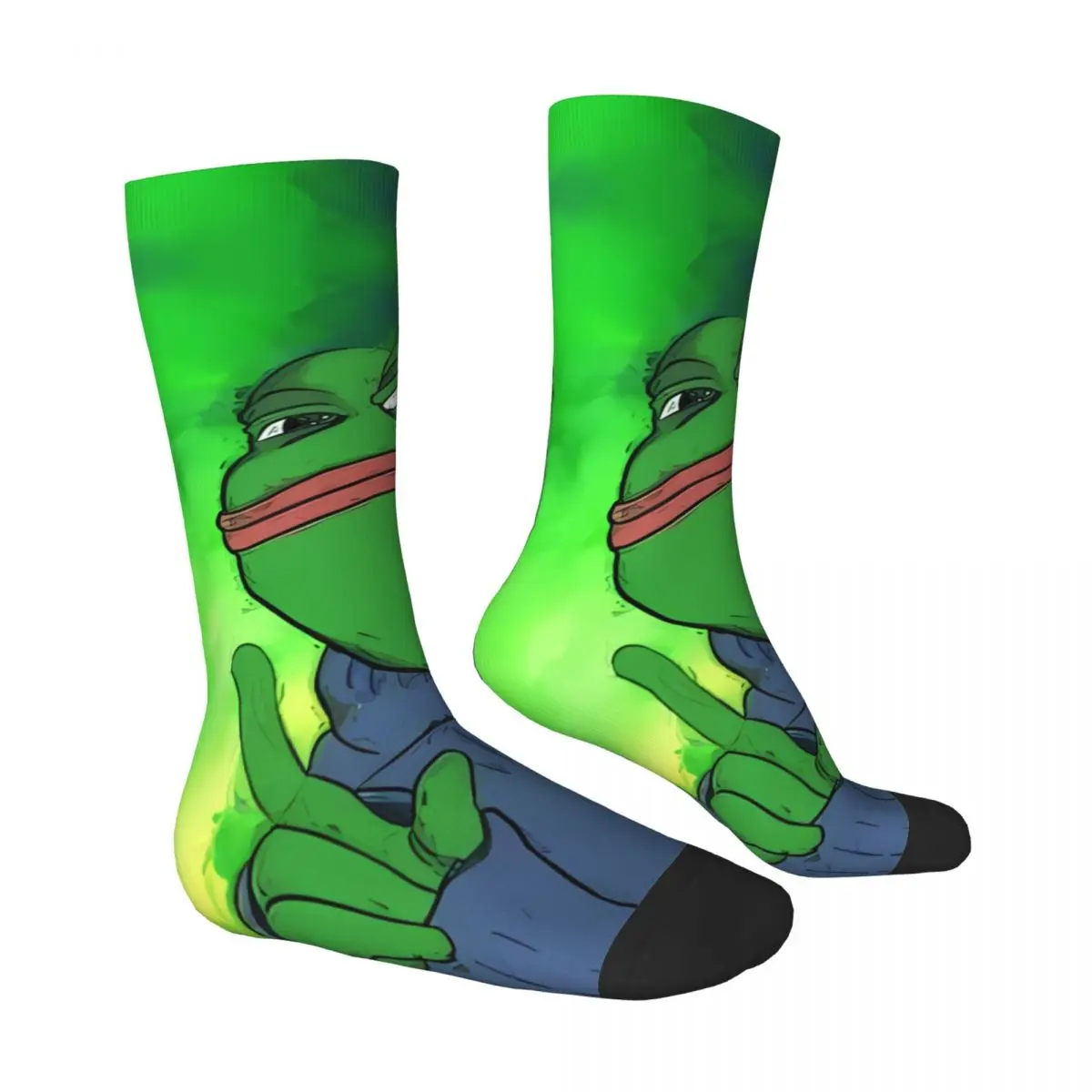 NO Pepe The Frog Kawaii Socks Shopping Cartoon Pattern Socks