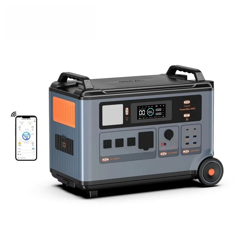 6000 Solar Generator 3600Wh LFP Battery 120/240V Voltage 6000W Home Emergency Power Station
