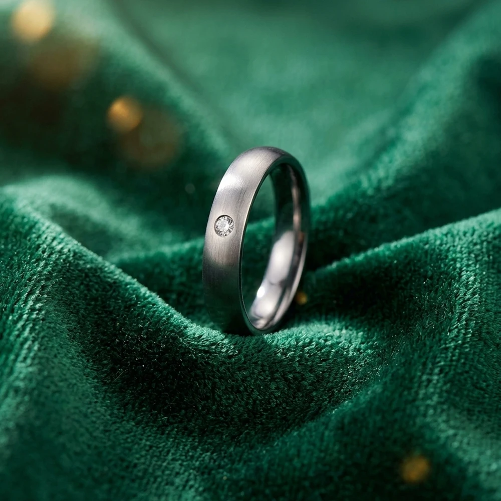 4mm Matte Finish Tantalum Anniversary Ring for Women Wedding Band Husband Gift Trendy Waterproof Jewelry No Fade
