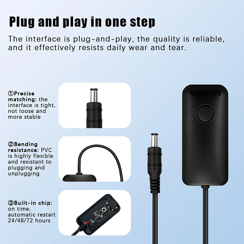 Hot Sale Router Restart Cable Automatic Power-Off Timer With Hours Adjustment For Home Network Efficiency