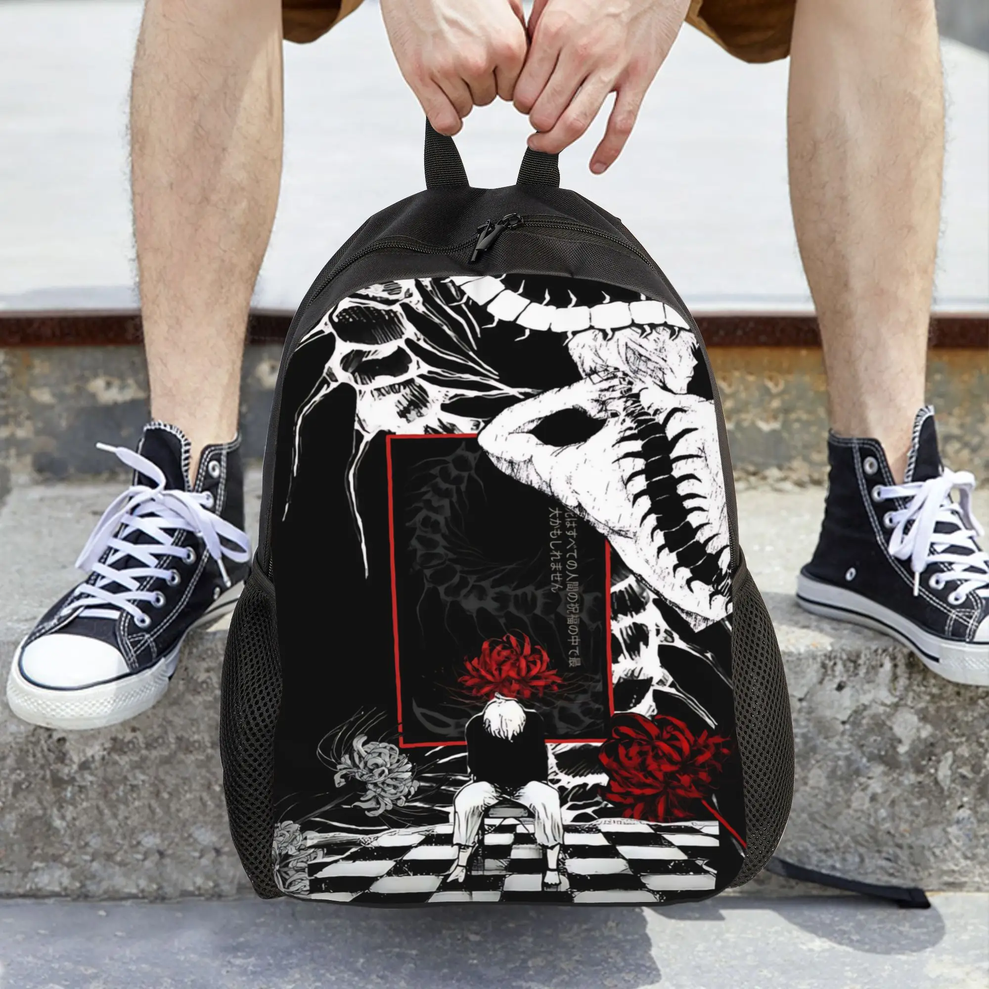 Fashion Halloween Tokyo Ghoul Kaneki Backpacks Its Bag  mochila Work Office Retro Washable Rucksack