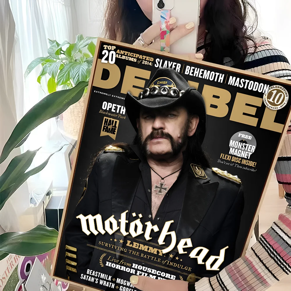 Singer L-Lemmy K-Kilmister Anime poster adesivo di carta impermeabile appiccicoso Coffee House Bar Kawaii Room Decor