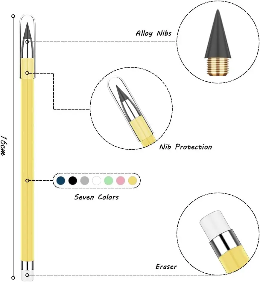 10pcs Eternal pencil set macaron For Kids Cute Pens Painting Art Office&School Supplies Infinity Pencils Tips Set Stationery