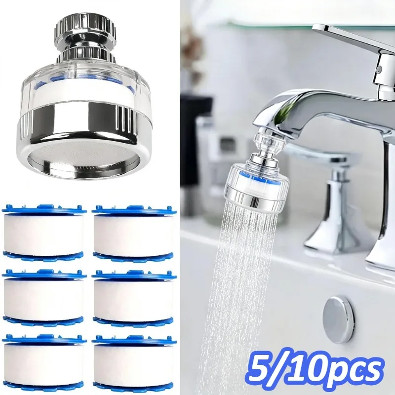 360° Kitchen Faucet Aerator, Adjustable Water Saving Spray Nozzle Swivel Tap Water Filter Universal Sink Extender Accessory