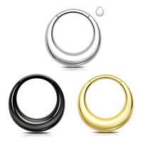 316L Stainless Steel Smooth Hoop Nose Ring piercings Cartilage Earring Ear Cuff Water Drop Hinge Clicker Septum Ring Women Men