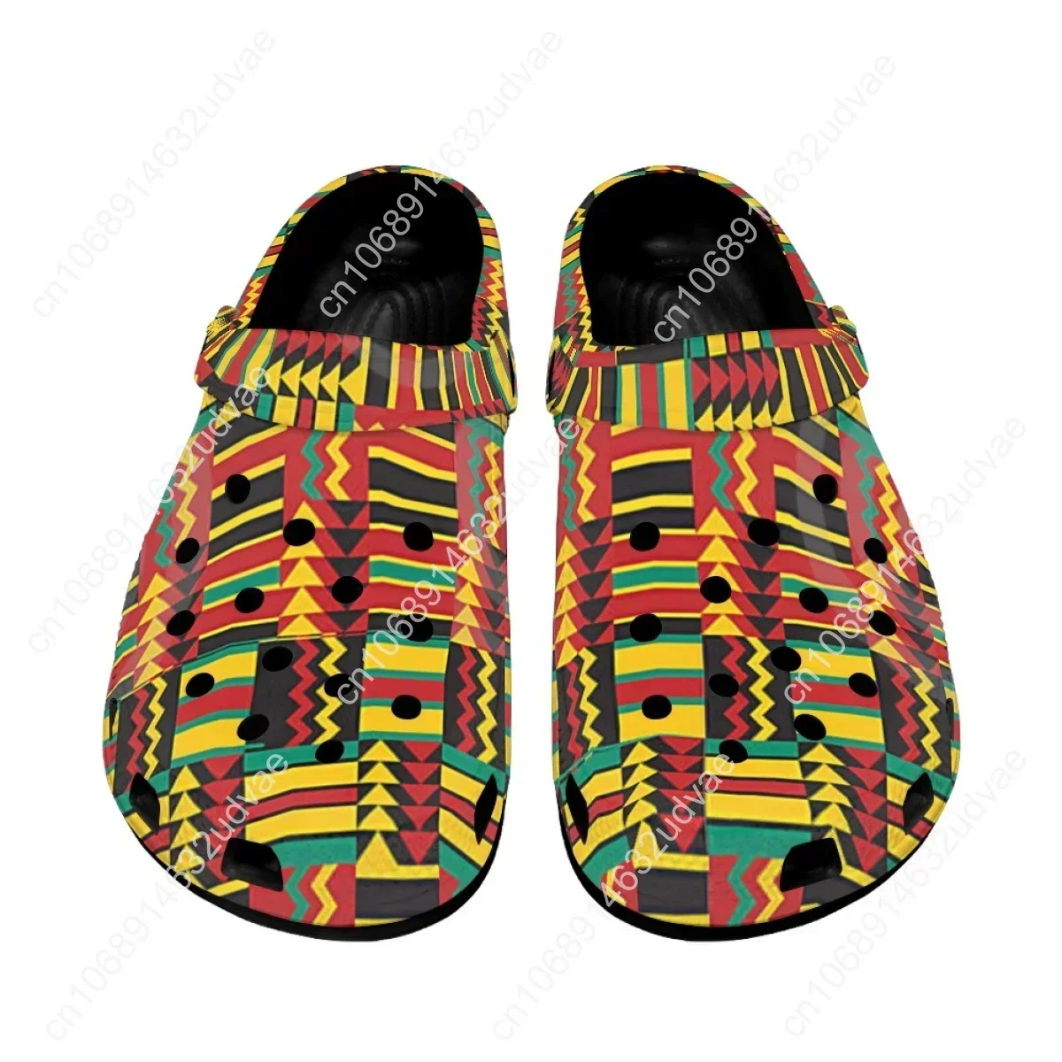 Brand Designer Fashion Sandals Women African Tribal Print Comfortable Home Slippers Slip On Non-slip Breathable Garden Shoes New