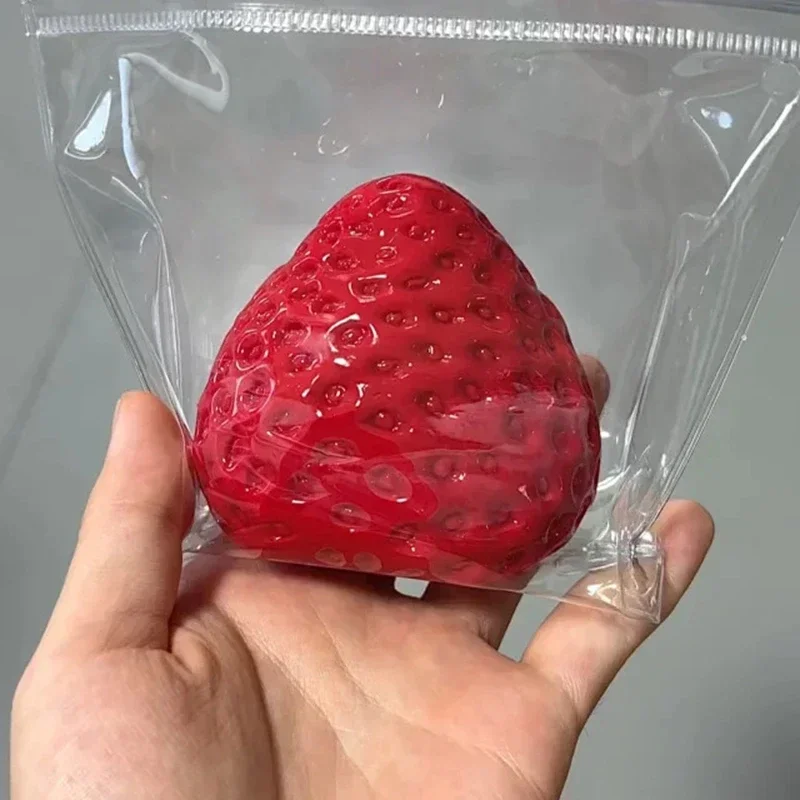 Spielzeug-Erdbeere Taba Squishy Fidget Toy Langsam Zurückfederndes Stressabbau-Spielzeug für Büro und Partys Quetschbares Schönheitsgeschenk