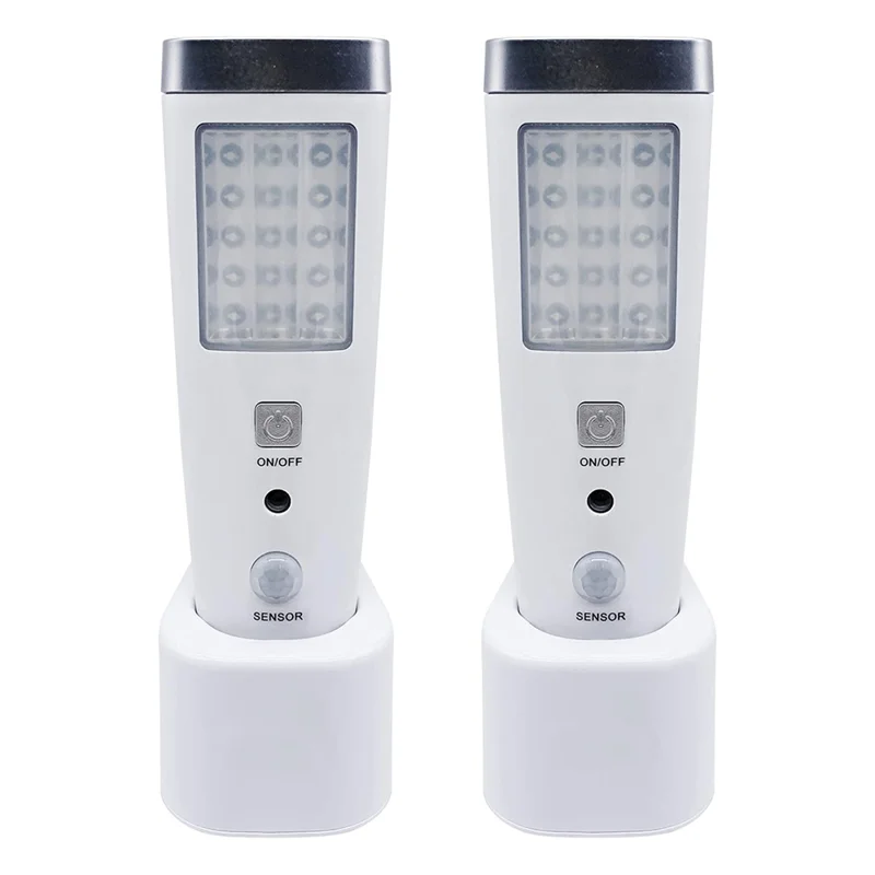 A23F-4 In 1 Motion Sensor Wall Light, Power Off LED Night Light Flashlight, Rechargeable Emergency Flashlight EU Plug