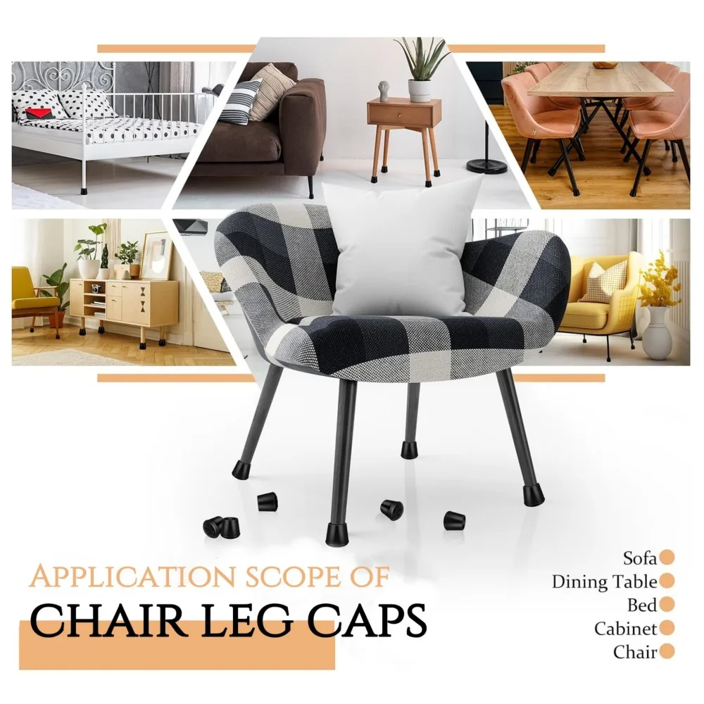 

10-36PCS Black PVC Soft Rubber Chair Leg Covers Table and Chair Furniture Anti Slip and Wear-resistant Protective Foot Covers