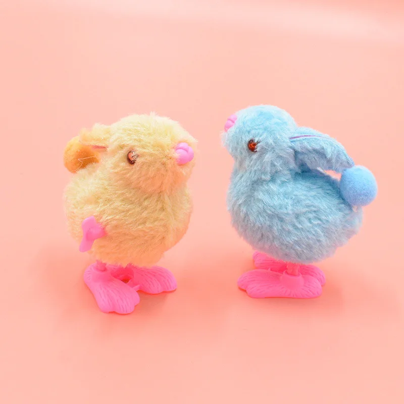 Clockwork Rabbit Animal Plush Stuffed Rabbit Toy Cartoon Animal Jumping Rabbit Children Baby Puzzle Clockwork Toys Kids Gift