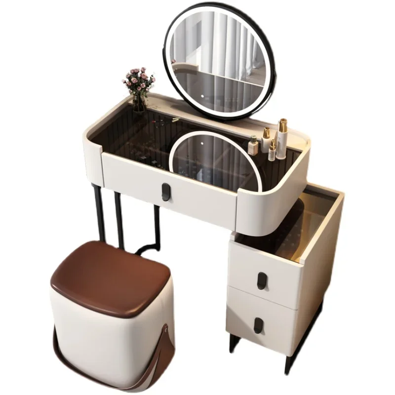 High-Grade Dressing Table Bedroom Modern Simple Small Apartment Makeup Table Storage Cabinet Integrated