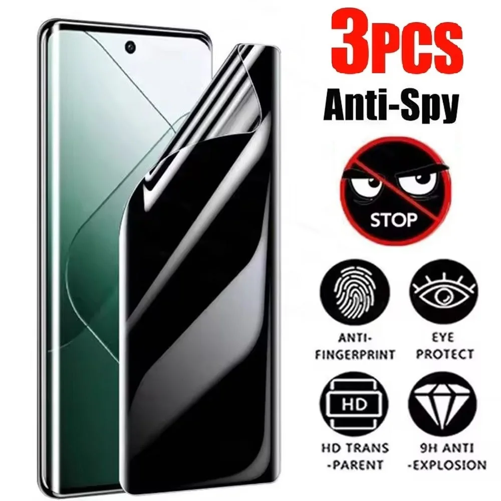 

3Pcs Privacy Hydrogel Film For OPPO Reno 13 12 11 10 9 Pro Plus Find X8 X3 X5 X6 X7 Ultra Without Fingerprint Unlocking