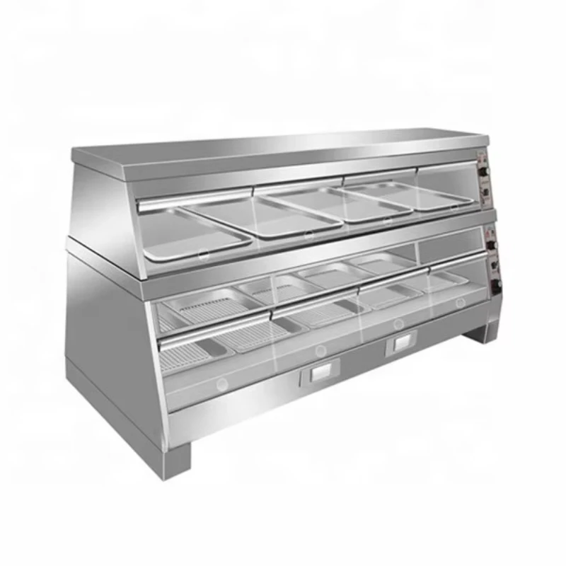 

Commercial stainless steel heat display display fast food heater