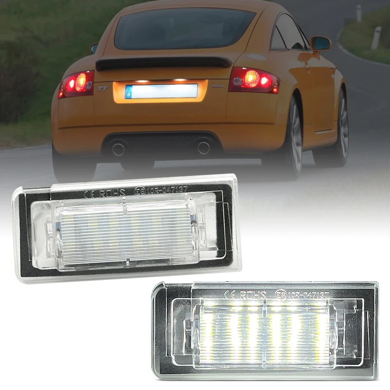 2Pcs For Audi TT 8N 1999-2006 White LED Number License Plate Light Rerplace OEM 8N0943021A