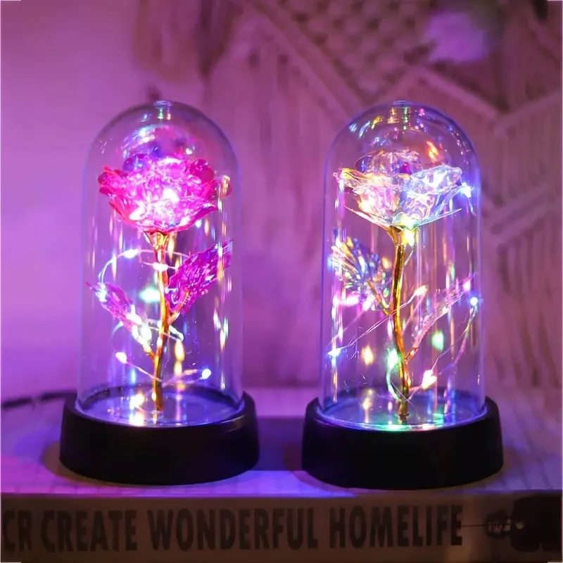 

Rose Light Beautiful Realistic Looking Night Light Rose Eternal Flower Party Supplies LED Simulation Rose Flower Decorative