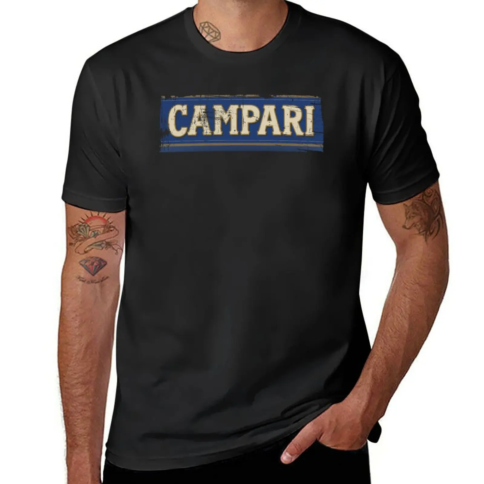 

New Campari Monogram Distressed Design Type 2 T-Shirt aesthetic clothes summer clothes mens graphic t-shirts hip hop